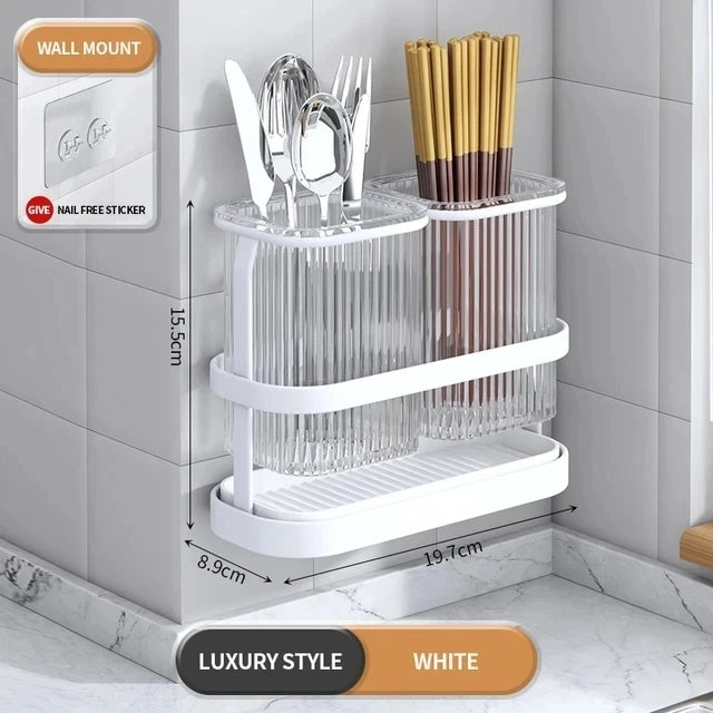 Kitchen Cutlery Holder Chopstick Storage Rack Cutlery Sink Chopsticks Holder Kitchen Spoon Fork Drain Rack Cutlery Organizer