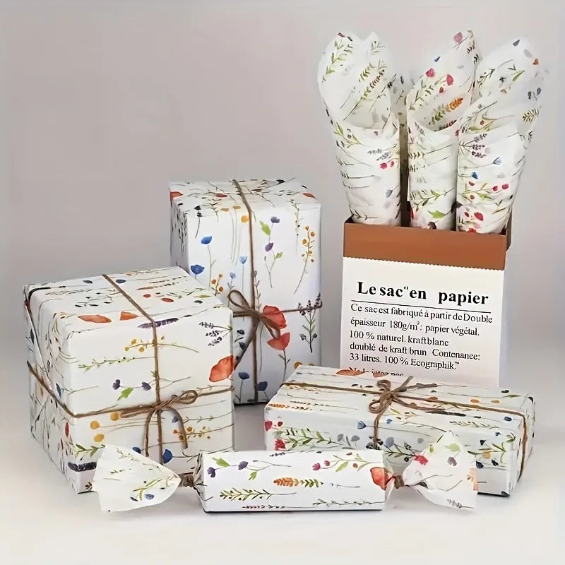 20 Sheets Lavender Print Tissue Paper - Semi-Transparent Perfect for Christmas Birthdays Weddings Valentine's Day 14x20 Inches