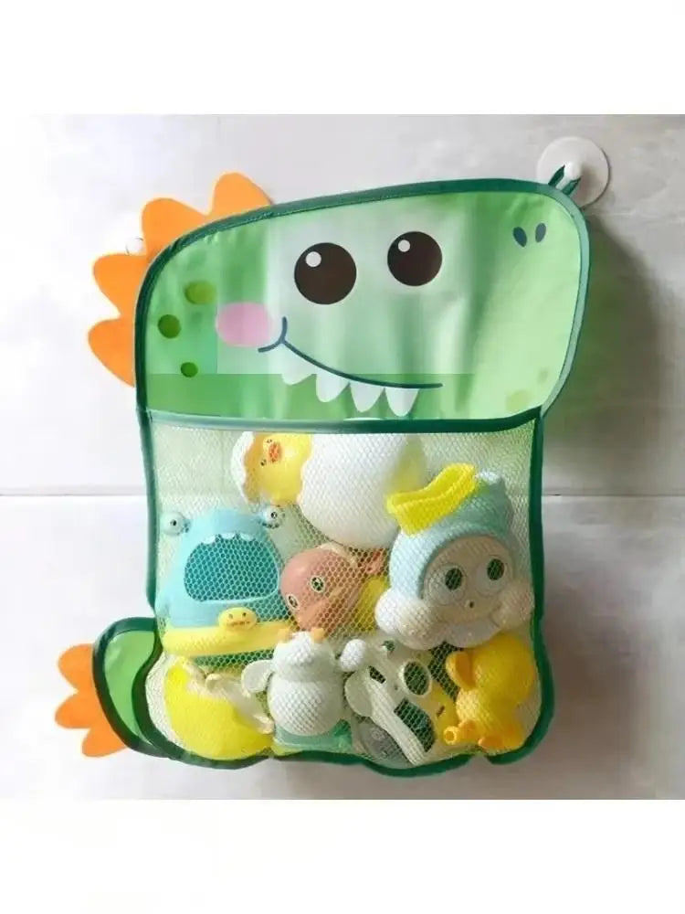 Organizer Kids Tidy Storage Suction Bathroom Bathtub Doll Hanging Bag  Dinosaur Animal Baby Bath Toys Basket Mesh Bag Water Toys