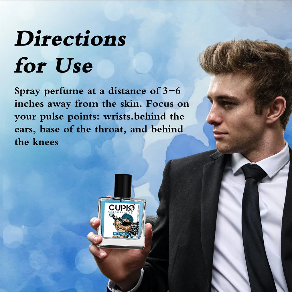 CUPID Fragrance 50ML Men's 2 in 1 Cologne Luxurious Scent for the Modern Gentleman Comes with 2*5ML Portable Perfumes