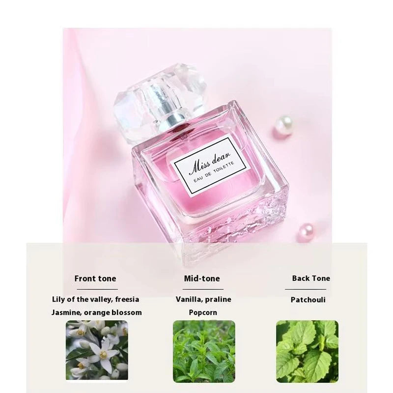 Beloved Sweetheart Girl Perfume Master Design High-end Women's Jasmine Perfume Spray Fresh Vitality Charm Floral Eau De Toilette