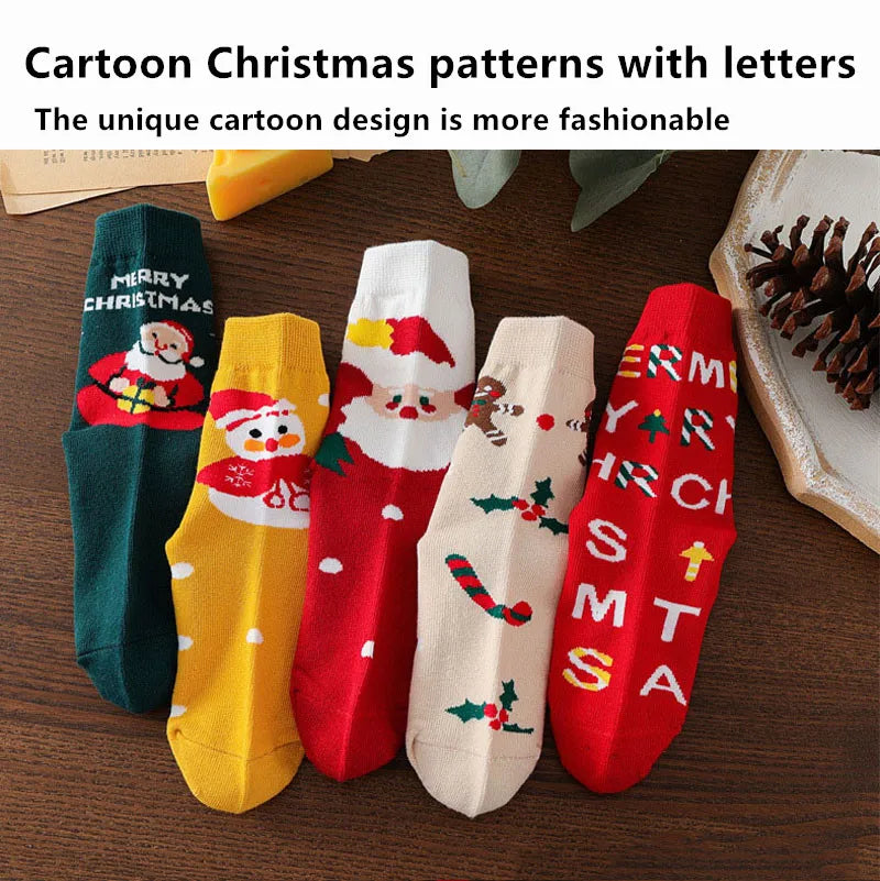 Kids Christmas Socks For 1-10Years Children's Short Socks Girls Boys Winter Warm Cotton Toddler New Year Gift Santa Claus Socks