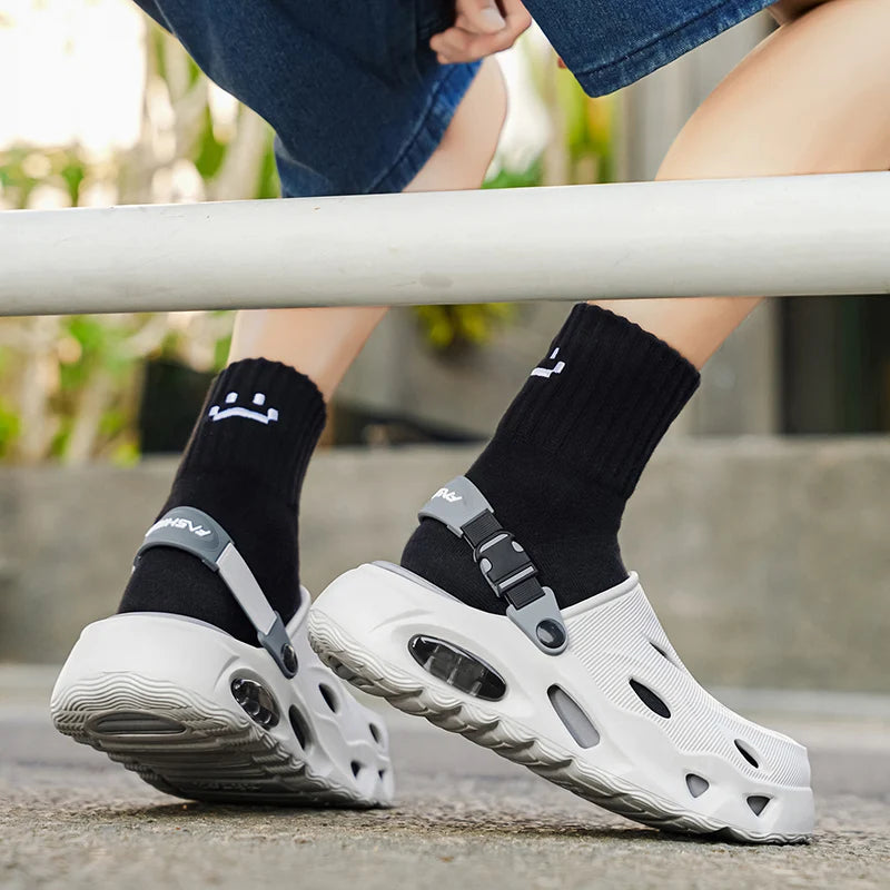 Men's New Summer Sports Sandals for Beach Wear, Non-Slip, Wear-Resistant, Closed-Toe Shoes, Sandals and Slippers