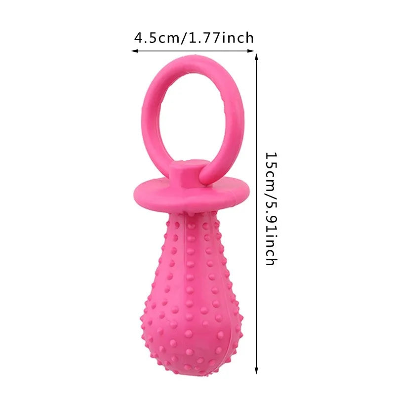 Pet Rubber Pacifier Dog Toy Interactive Rubber Soother Pet Dog Cat Puppy Elasticity Teeth Dog Chew Toys Tooth Cleaning Toy