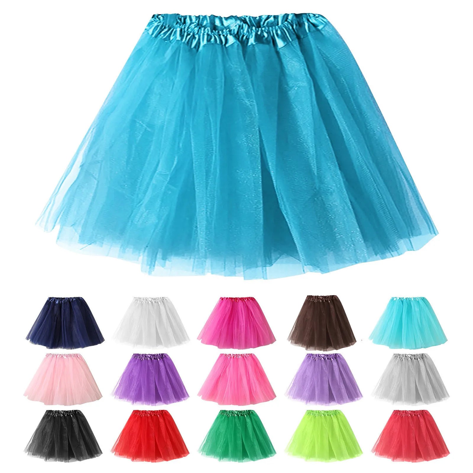 Black White Pleated Skirt Sexy Midi Tulle Skirt High Waist Full Lining Adult Tutu Korean Style Women Jupe Femme Faldas