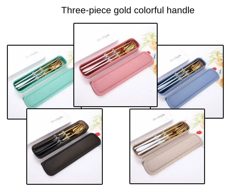 304 Spoon Set for Creative Portable Outdoor Tableware for Adult Students, Stainless Steel Cutlery Set