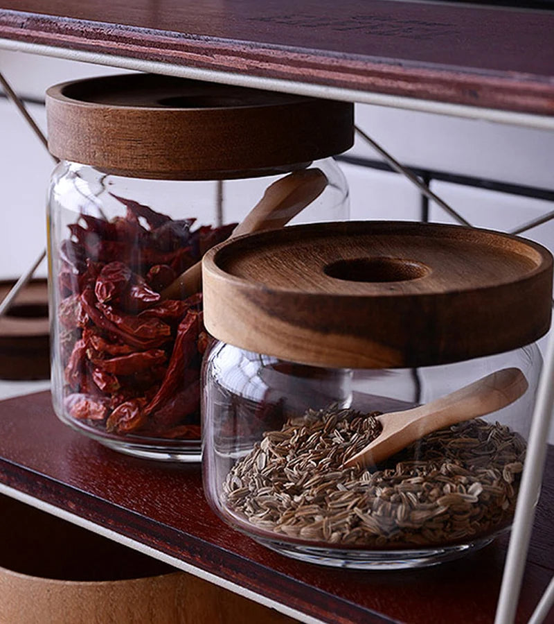 4Pcs Mini Wooden Spoons Small Kitchen Spice Condiment Spoon Sugar Tea Coffee Scoop Short Handle Wood Kids Spoon Kitchen Gadgets