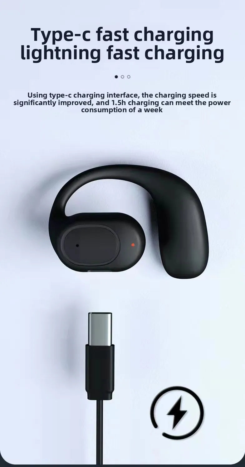 New Ear-hook Single Ear Buds Noise Cancelling Earphones for Running Comfortable Wireless Bluetooth Headset Dropshipping 2025