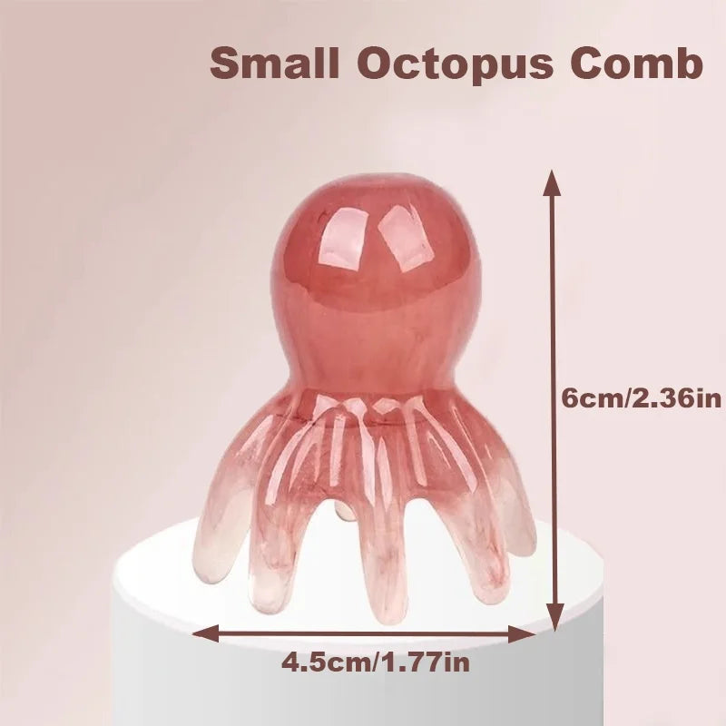 Octopus Massage Comb 8/14 Tooth Resin  Korean Hair Care Acupressure Stress Relief Anti-Hair Loss Portable Head Massager for Home