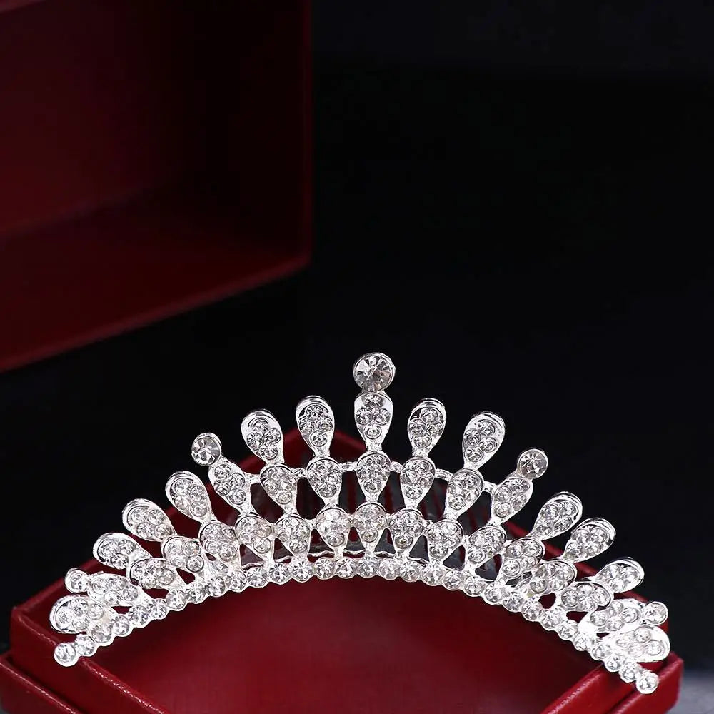 Bridal Stylish Tiara Shiny Crown Sweet Hair Comb Wedding  Jewelry Fashion Accessories Hair  Styling Accessories Headwear