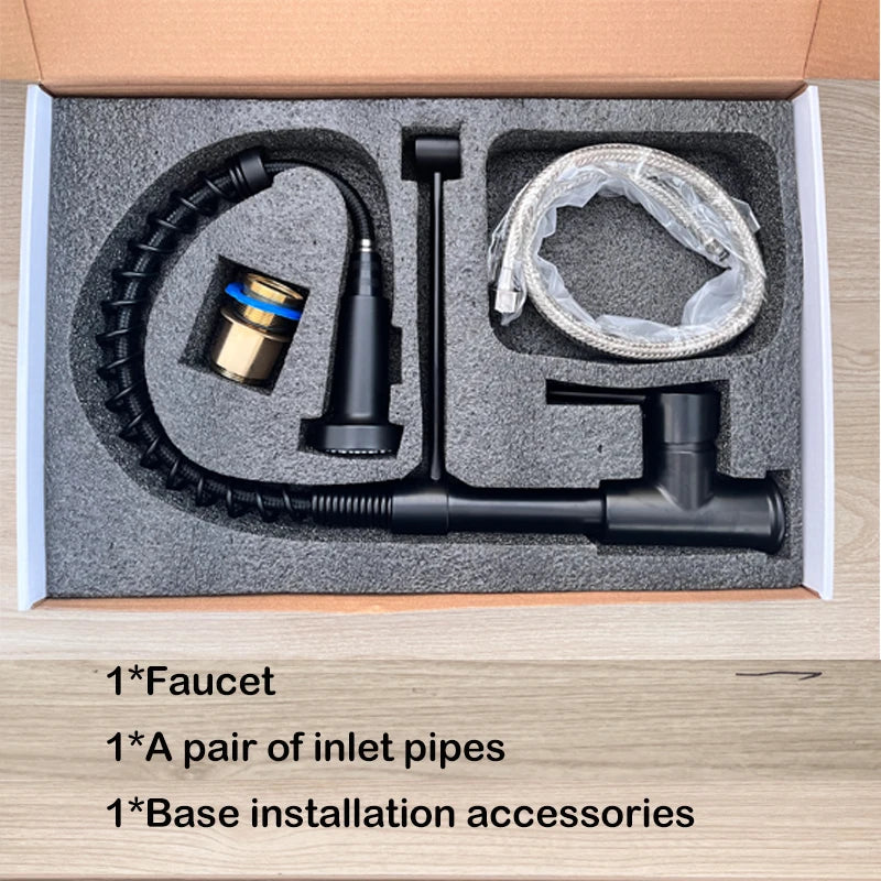 Kitchen Pull Down Spring Sink Faucet 360 Rotation Hot Cold Mixer Tap