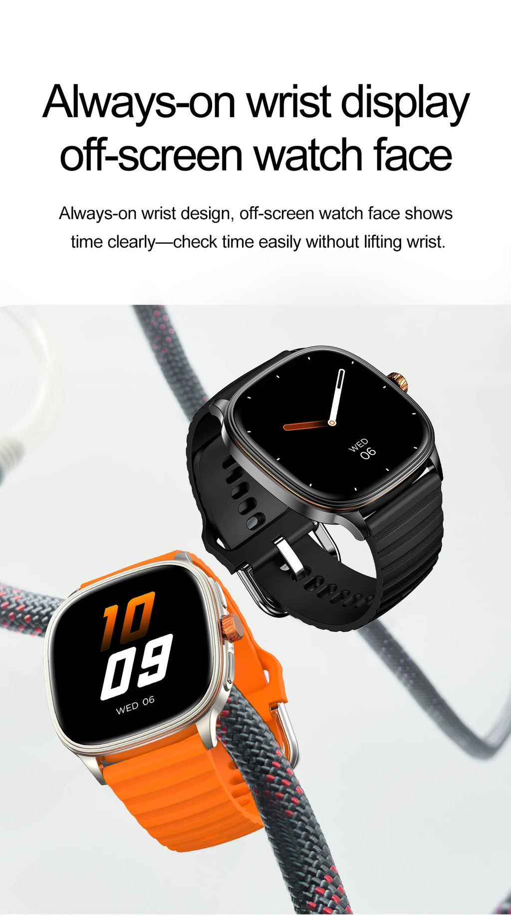 New Smart Watch 1.73" HD Screen NFC Voice Assistant Music Weather Sports Heart Rate High-precision Sensor Waterproof Smart Watch