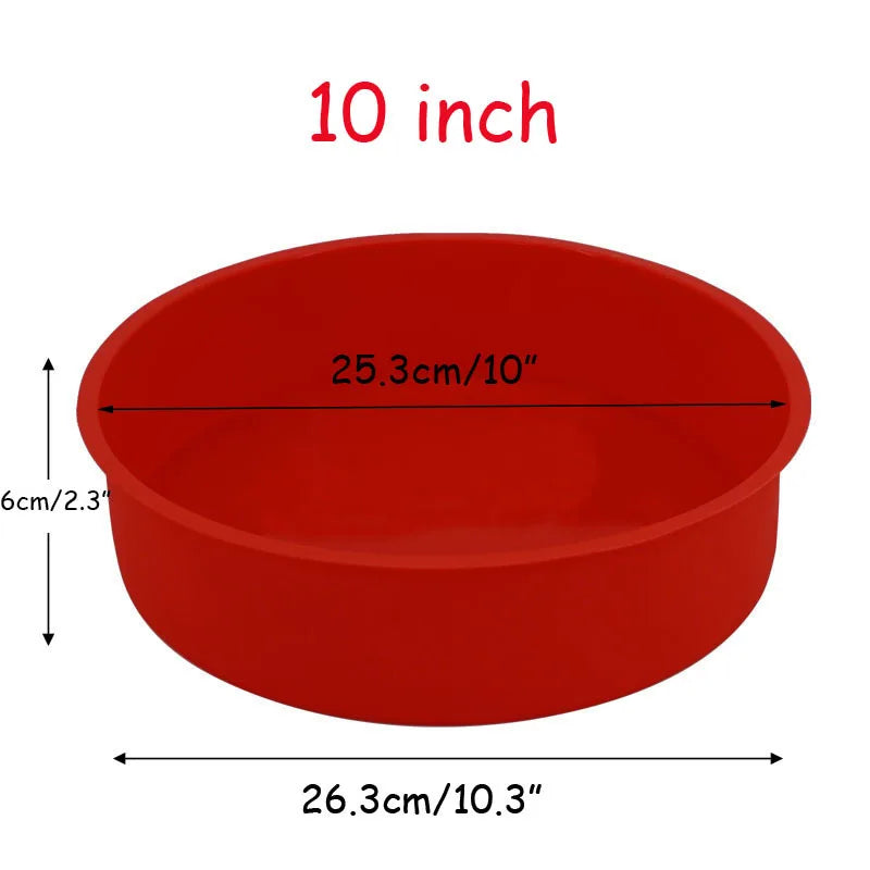 4 5 6 7 8 10 Inch Round Cake Mold Silicone Molds for Cakes Nonstick Cake Pan Baking Forms Pastry Mold