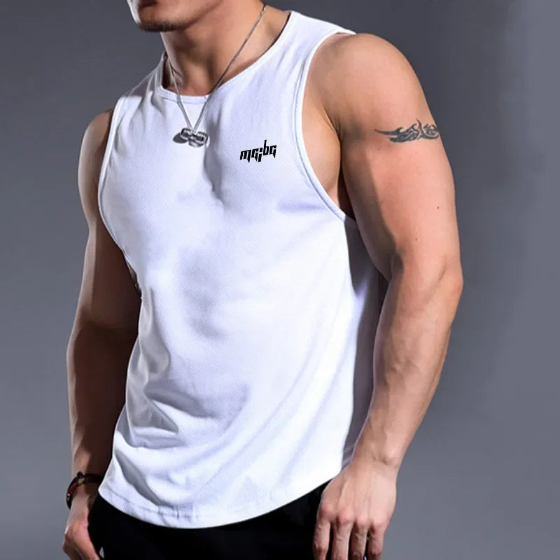 Men's Gym casual Tank  Fashion printing  Bodybuilding Running Vest men quick-drying Sport Shirts Comfortable Fitness Undershirt
