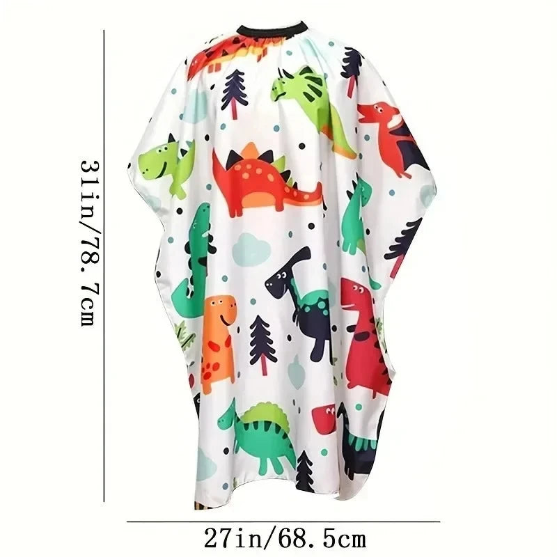 Kids' Cartoon Haircut Cape  Waterproof Barber Wrap – Salon Hair Care Styling Supplies