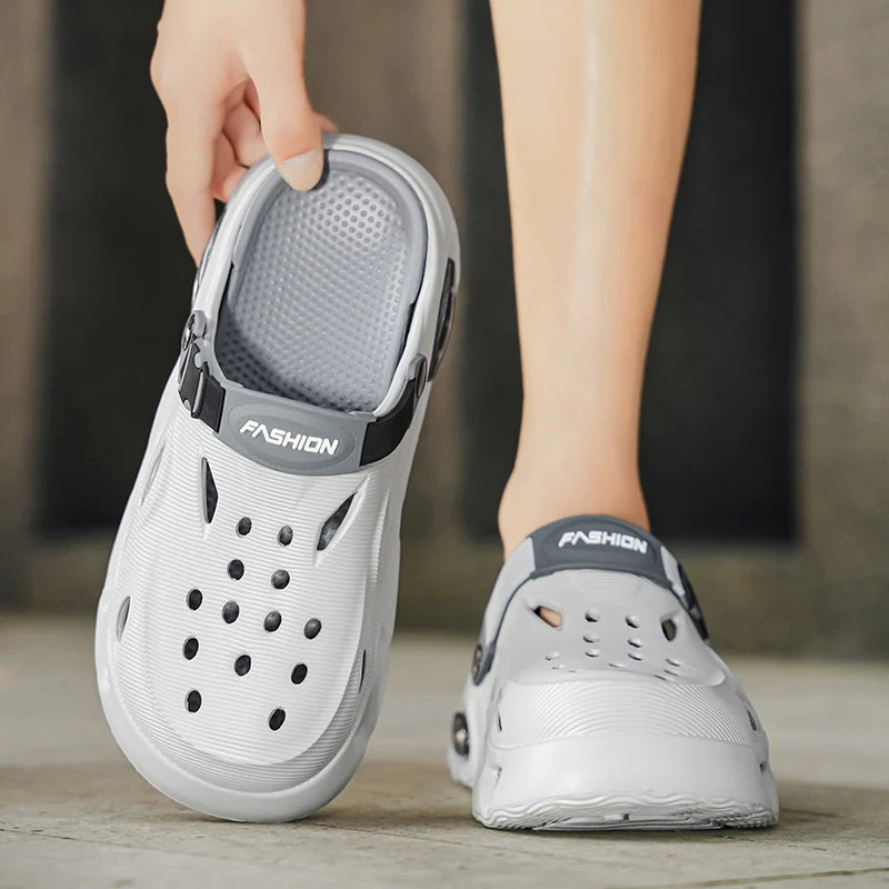 Men's New Summer Sports Sandals for Beach Wear, Non-Slip, Wear-Resistant, Closed-Toe Shoes, Sandals and Slippers