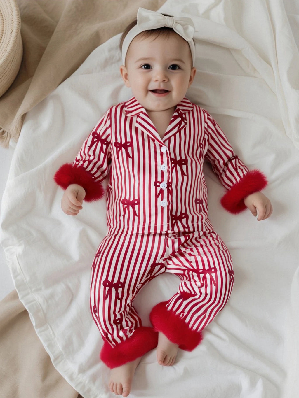 1-7T Baby Boy Girl Christmas Silk Pajamas Set Button Down Deer Santa Long Sleeve Shirts Tops and Pants Satin Pj Sets