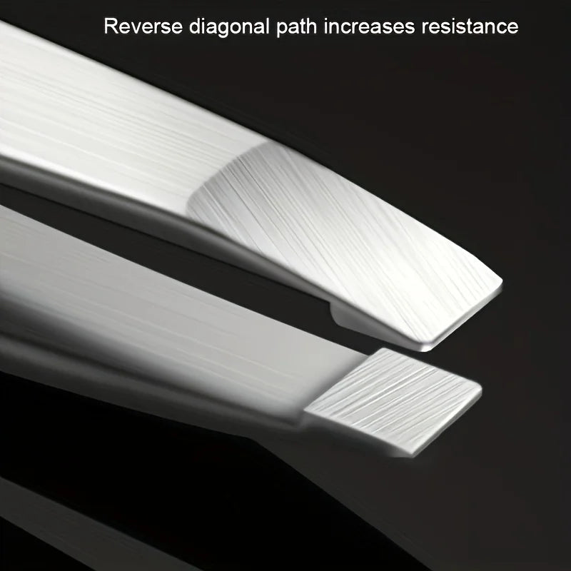 Ouriner Eyebrow Tweezers Set 4 Pcs Stainless Steel Eyebrow Forceps Professional Beauty Tool Set For Facial Hair Inward Growing