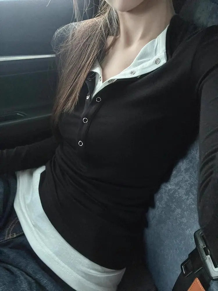 Long-sleeved Base T-shirt Women New Design in Spring and Autumn Slim-fit and Slimming Top