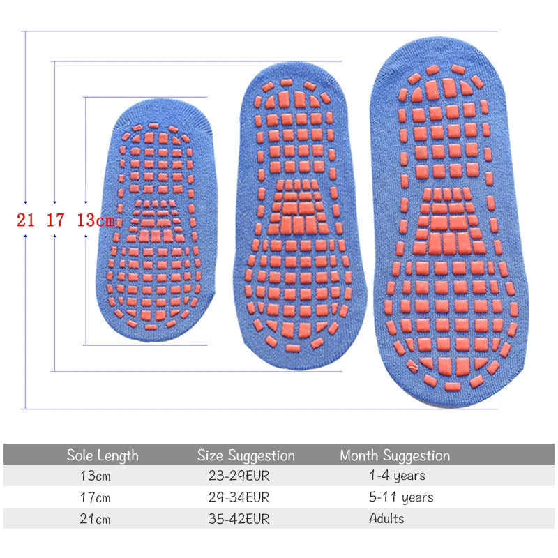 Kids Adults Anti-Slip Socks Parent-Child Trampoline Boy Girl Sock Cotton Elasticity Sports Boys Girls Outside Children's Socks