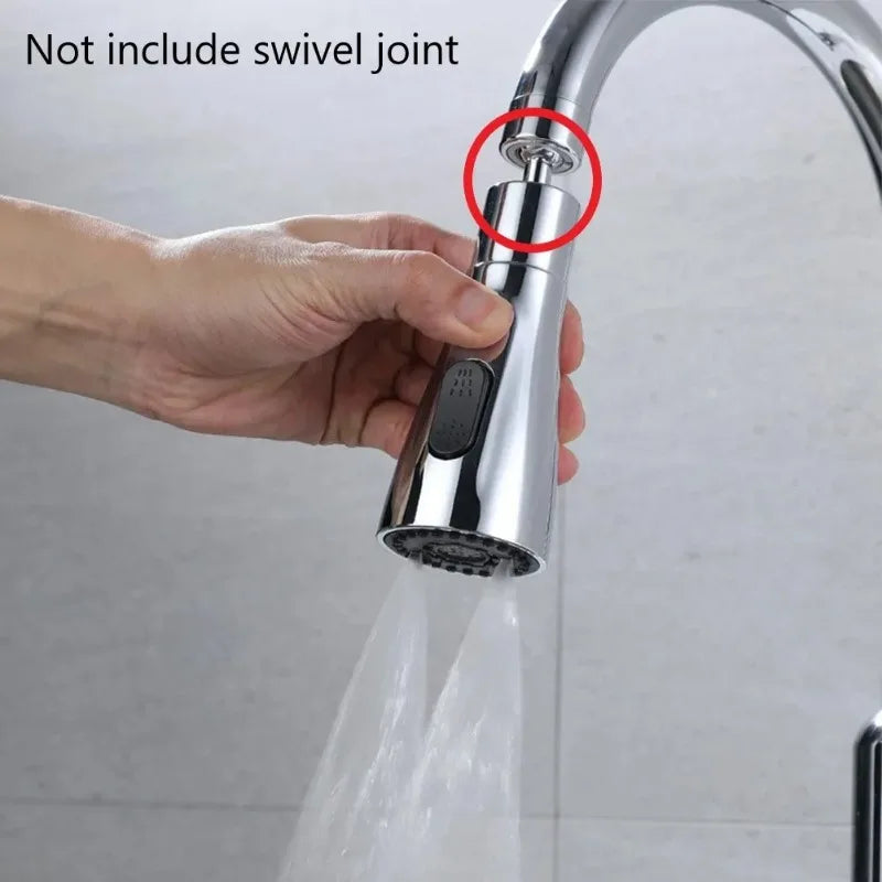 For 1/2" Connection Kitchen Pull Out Faucet Sprayer Nozzle 3 Modes ABS Water Saving Bathroom Basin Sink Shower Spray Head