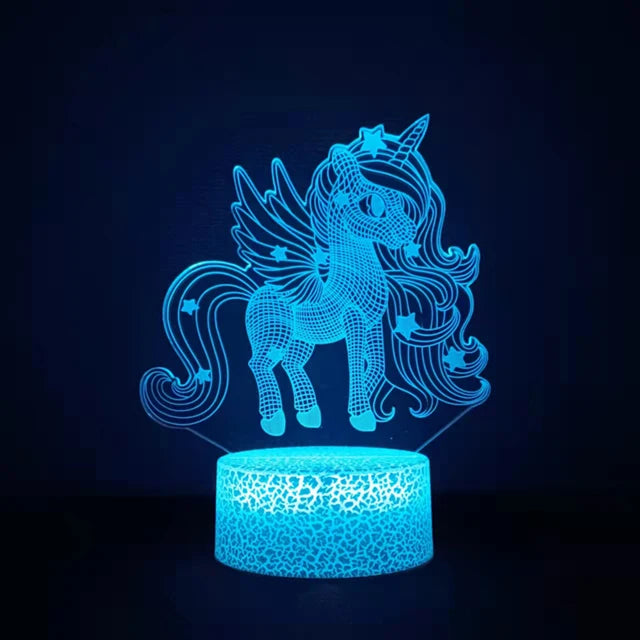 Anime 3D LED Unicorn Night Light for Kids Gifts Toys Unicorn Lamp 16 Colors Change with Remote Valentine's Day Present Birthday