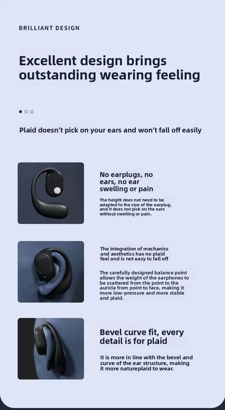 New Ear-hook Single Ear Buds Noise Cancelling Earphones for Running Comfortable Wireless Bluetooth Headset Dropshipping 2025