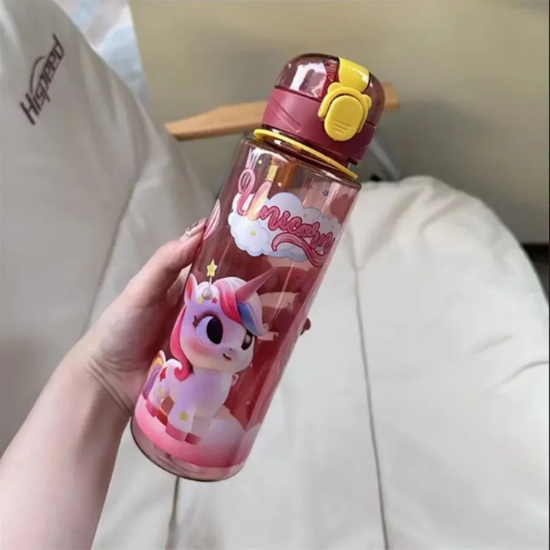 700ml Cosmic Astronaut Themed Insulated Water Bottle Leakproof Flip Lid Carrying Strap Portable Adorable Activities Cup BPA-Free