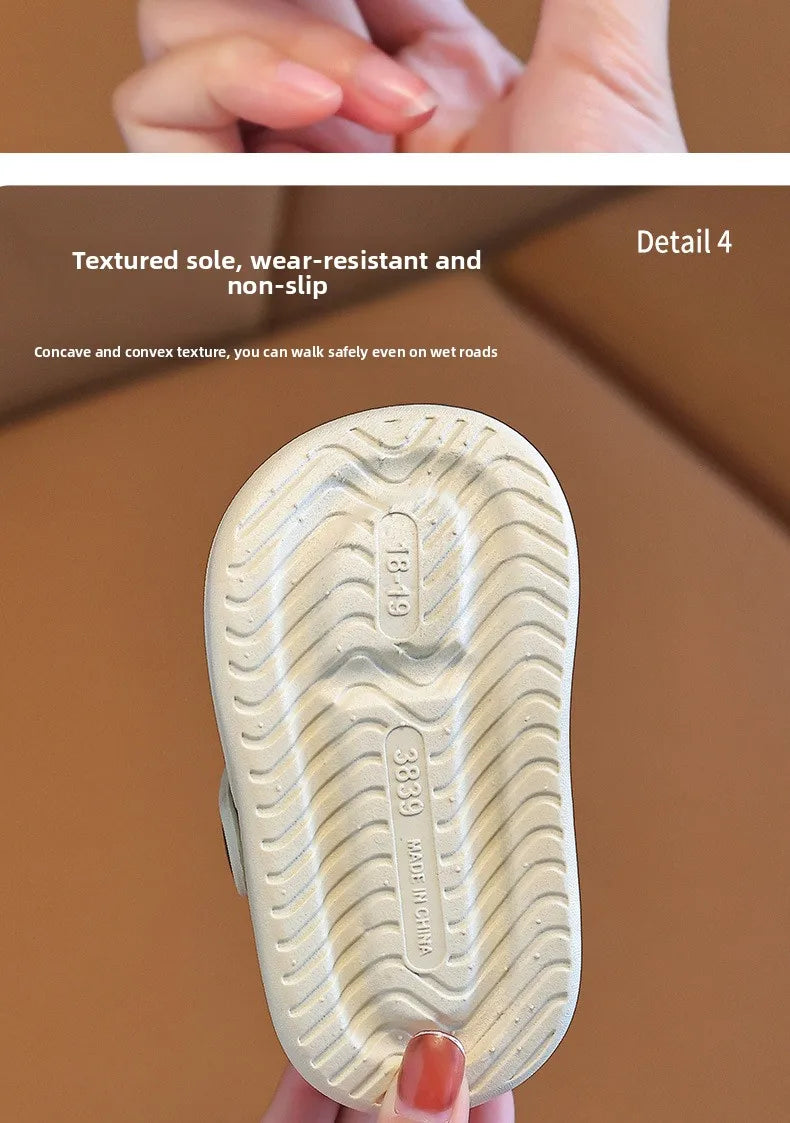 2026 Kids Sandals Hole Children's Shoes Slippers Soft Anti-Skid Simple DIY Design Hole Baby Shoes Sandy Beach For Boys Girls