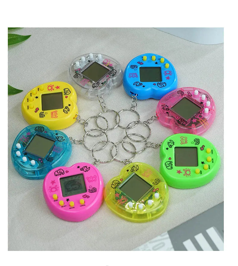 1PCS Transparent Electronic Pets Game Handheld Game Console Toy Virtual Cyber Digital Pet Pixel Funny Gift Play Toy