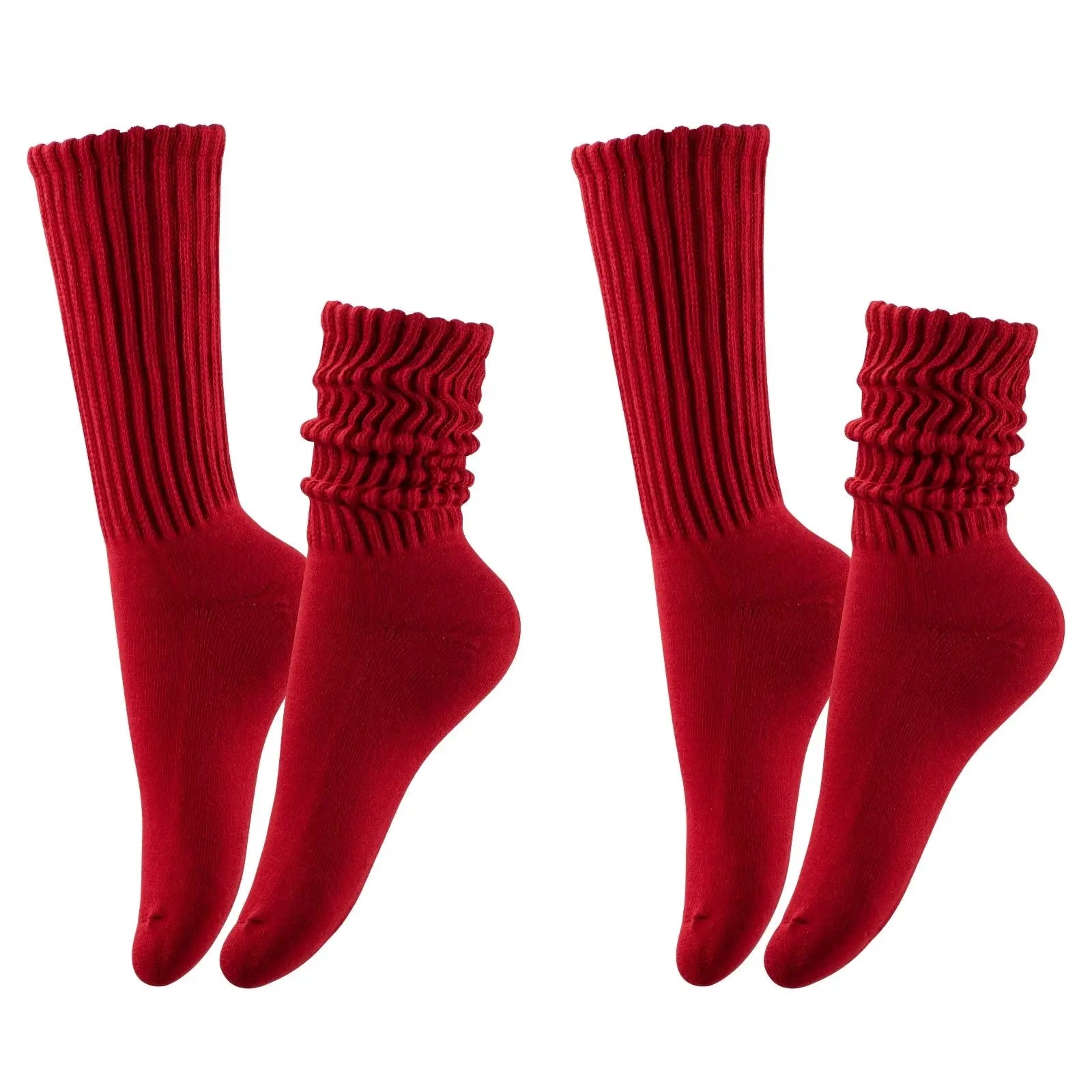 RMSWEETYIL Slouch Scrunch Stacked Socks for Women 80s 90s Slouch Cotton Thick Chunky Loose High Tube Boot Socks
