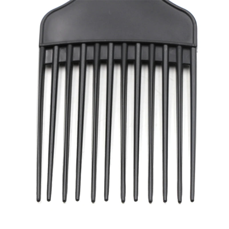 1PCS Black Insert Afro Hair Comb Plastic Wide Teeth Pick Hair Fork Comb Salon Professional African Styling Hairdressing Tool Men