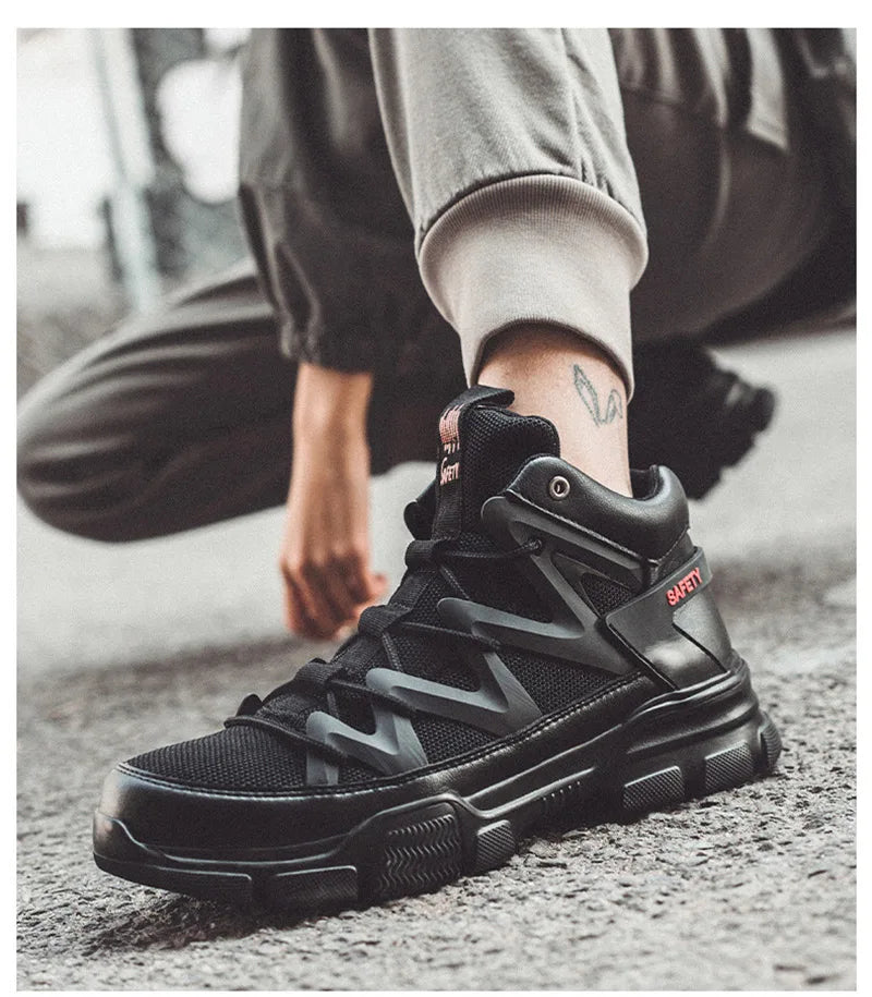 Safety Shoes Universal Breathable Outdoor Work Boots Steel Toe Anti-smash Puncture Proof Working Protective Sneakers for Men