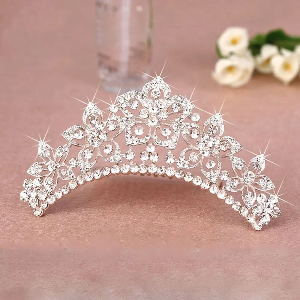 Bridal Stylish Tiara Shiny Crown Sweet Hair Comb Wedding  Jewelry Fashion Accessories Hair  Styling Accessories Headwear