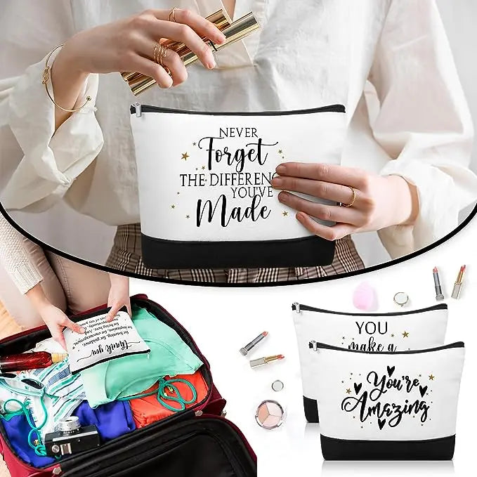 Sublimation Blank Cosmetic Bag Black Bottom Women's Make Up Bag Polyester Portable Storage Pencil Bags For DIY Print LOGO Photo