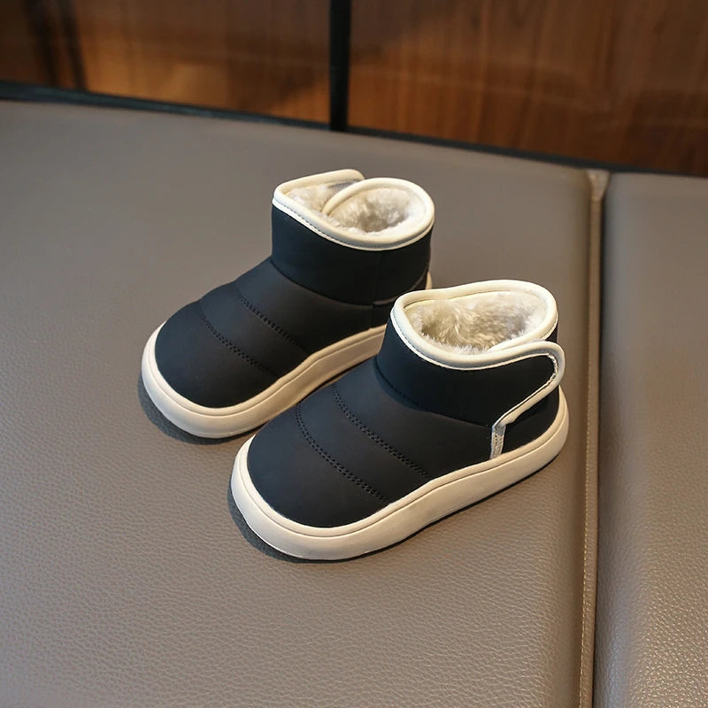 Autumn Winter Baby Boys Girls Snow Boots Children Outdoor Plush Shoes Anti-Slippery Infant Casual Shoes Waterproof Kids Boots