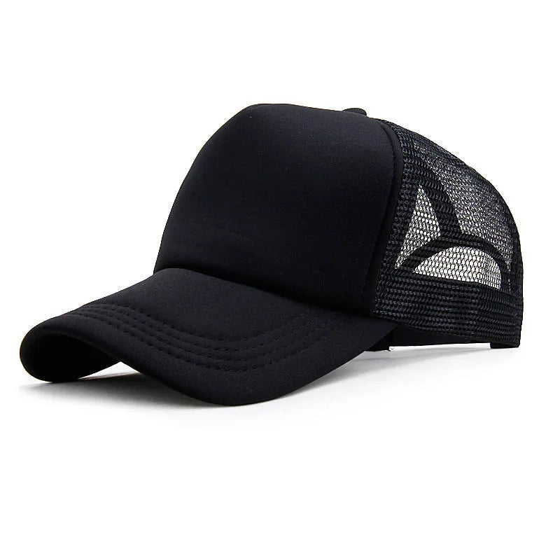 Unisex Cap Casual Plain Mesh Baseball Cap Adjustable Snapback Hats For Women Men Hip Hop Trucker Cap Streetwear Dad Hat
