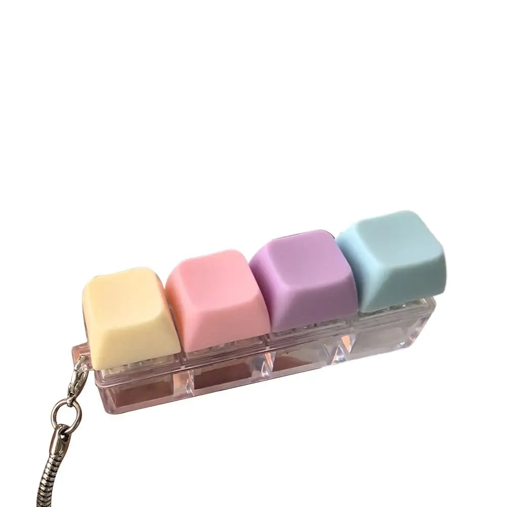 Decompression 9 Keyboard Key Toy For Adults Antistress Toys Boys Girls Anti Stress Finger Keyboard Games Keychain ﻿