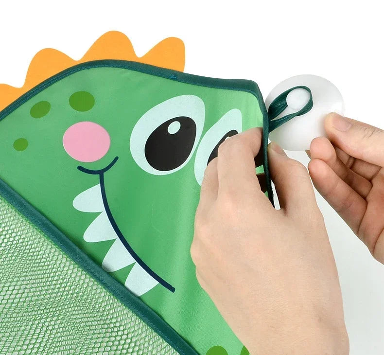 Organizer Kids Tidy Storage Suction Bathroom Bathtub Doll Hanging Bag  Dinosaur Animal Baby Bath Toys Basket Mesh Bag Water Toys