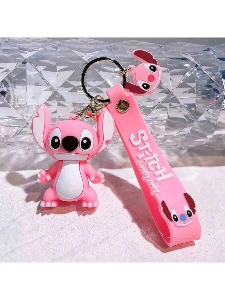 1PC Stitch Keychain Cartoon Character Action Figures Keychains Bag Phone Pendant Gift Decorate Collection Accessories