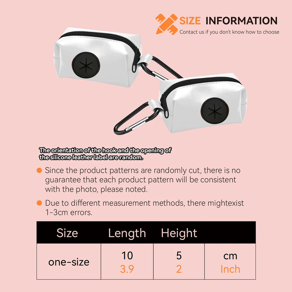 Cute pet poop bags with funny prints, easy to clean when walking your dog (no leash and trash bag)