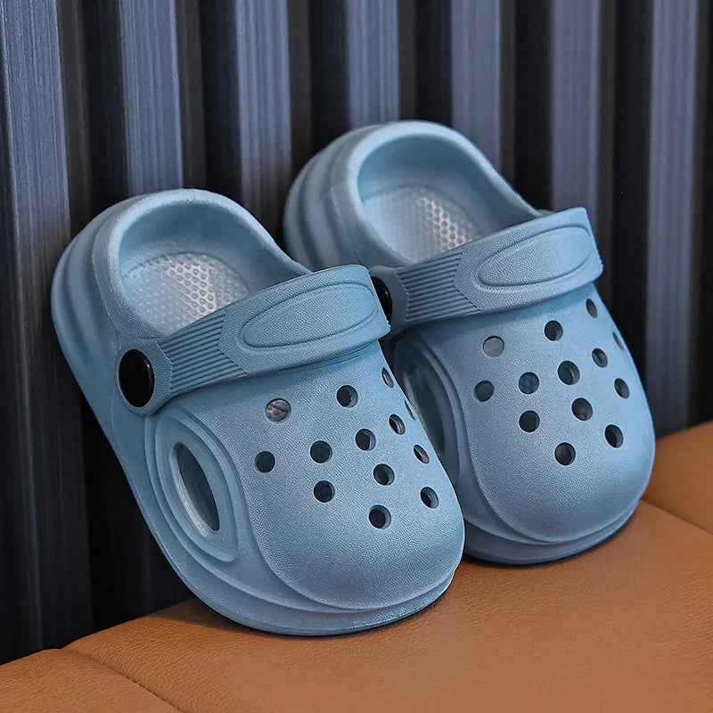 2026 Kids Sandals Hole Children's Shoes Slippers Soft Anti-Skid Simple DIY Design Hole Baby Shoes Sandy Beach For Boys Girls
