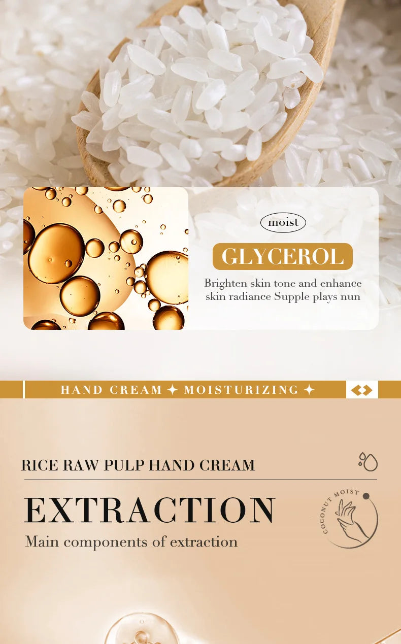 BIOAQUA White Rice Hand Cream Whitening Moisturizing Nourishing Anti-aging Handcream Hands Skin Care Products