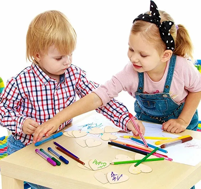 10/20/50Pcs Wooden Slices DIY Crafts Creative Decoration Christmas Wood Pieces For Happy Valentine's Day Pendant Gift Ornament