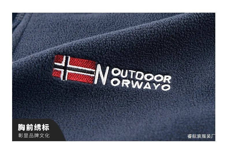 Men's Autumn Winter Fleece Jacket European-Style Hooded Warm Outdoor Thickened Couples' Coats New Arrivals