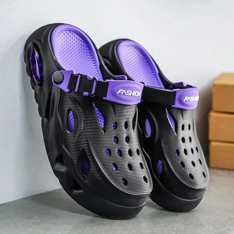 Men's New Summer Sports Sandals for Beach Wear, Non-Slip, Wear-Resistant, Closed-Toe Shoes, Sandals and Slippers