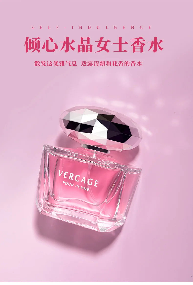 50ML Osmanthus Peony and Pomegranate Fragrance Perfume for Women Crystal Diamond Series Light and Elegant Scent Parfum