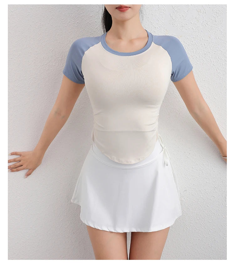 Fitness wear gym women yoga wear sport fitness workout clothing women Leisure and loose fitting T-Shirt