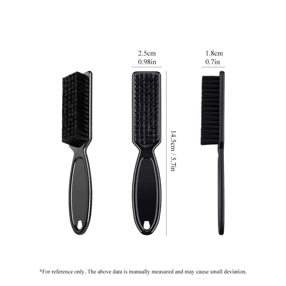 Barber Neck Duster Brush Sets Plastic Handle Hairdressing Soft Hair Cleaning Brush Head Shape Carving Cleaning Brush