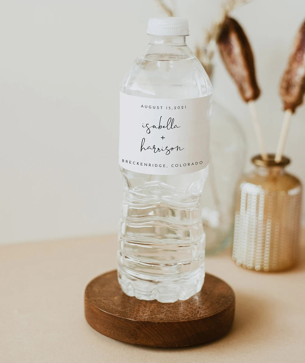 Personalized Wedding Water Bottle Label Birthday Party Thank You Water Bottle Sticker Bridal Shower Welcome Gift Wedding Decor